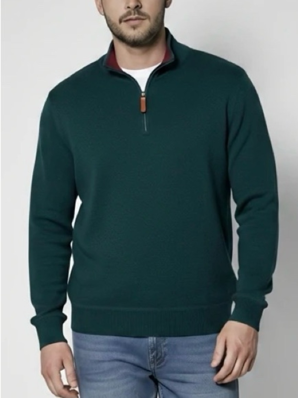 Lands End Green 1/4 Zip Pullover Jacket